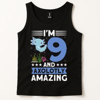 I'm 9 And Axolotly Amazing 9th Birthday Axolotl  Tank Top