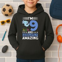 I'm 9 And Axolotly Amazing 9th Birthday Axolotl  Kids Hoodie