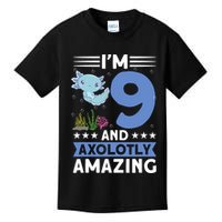 I'm 9 And Axolotly Amazing 9th Birthday Axolotl  Kids T-Shirt