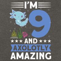 I'm 9 And Axolotly Amazing 9th Birthday Axolotl  Cotton Canvas Backpack