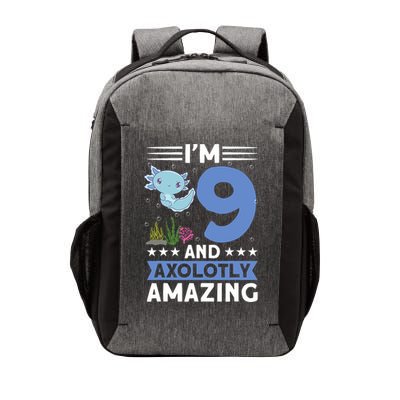 I'm 9 And Axolotly Amazing 9th Birthday Axolotl  Vector Backpack