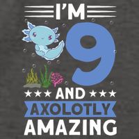 I'm 9 And Axolotly Amazing 9th Birthday Axolotl  Vector Backpack