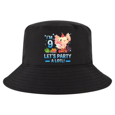 I'm 9 Let's Party A Lotl Cute Axolotl Lover For Cool Comfort Performance Bucket Hat