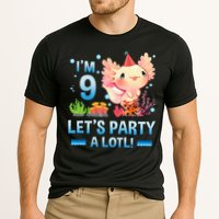 I'm 9 Let's Party A Lotl Cute Axolotl Lover For Cooling Performance Crew T-Shirt