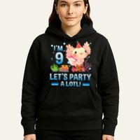 I'm 9 Let's Party A Lotl Cute Axolotl Lover For Hoodie