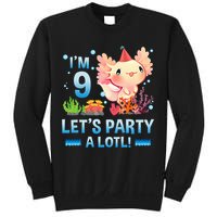 I'm 9 Let's Party A Lotl Cute Axolotl Lover For Sweatshirt