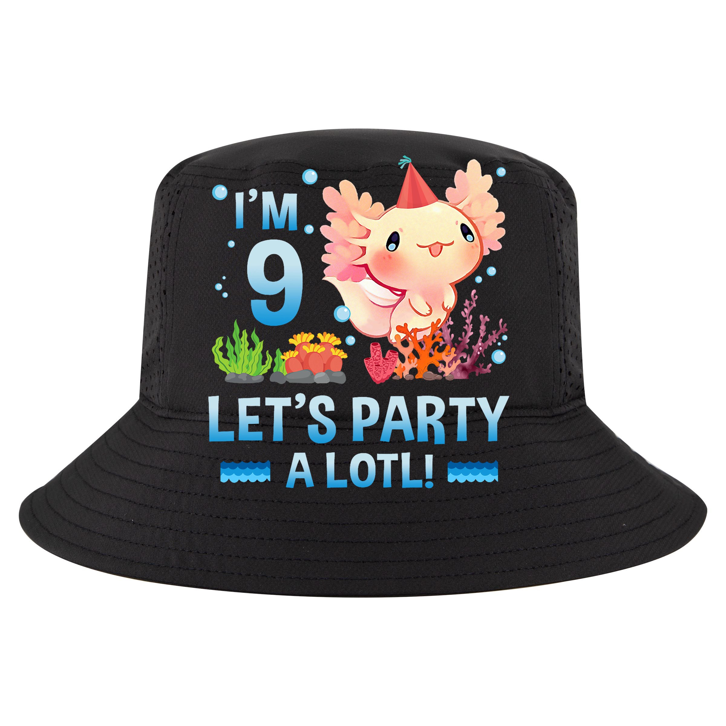 I'm 9 Let's Party A Lotl Cute Axolotl Lover For Tall T-Shirt