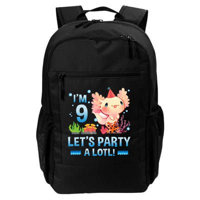 I'm 9 Let's Party A Lotl Cute Axolotl Lover For Backpack