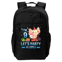 I'm 9 Let's Party A Lotl Cute Axolotl Lover For Backpack