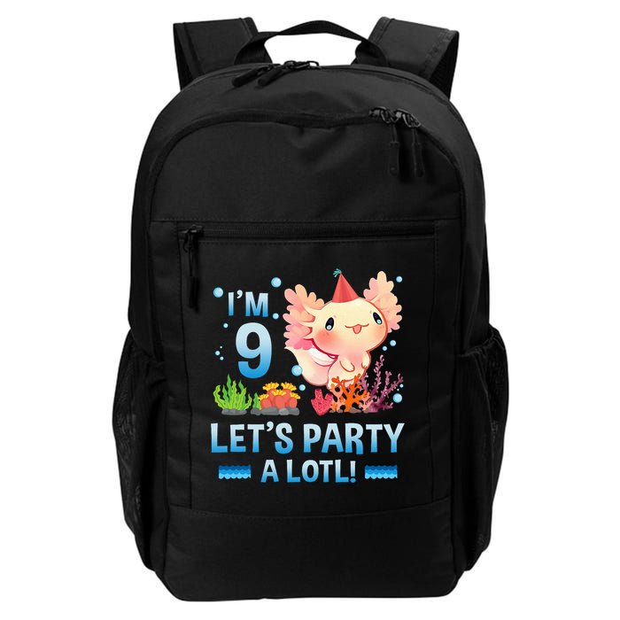 I'm 9 Let's Party A Lotl Cute Axolotl Lover For Backpack