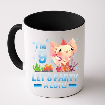 I'm 9 Let's Party A Lotl Cute Axolotl Lover For Mug