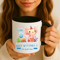 I'm 9 Let's Party A Lotl Cute Axolotl Lover For Mug