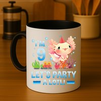 I'm 9 Let's Party A Lotl Cute Axolotl Lover For Mug