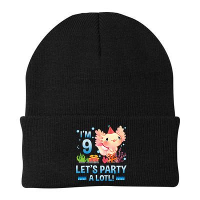 I'm 9 Let's Party A Lotl Cute Axolotl Lover For Beanie