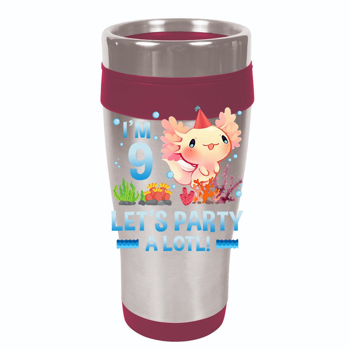I'm 9 Let's Party A Lotl Cute Axolotl Lover For Mesh Reversible Basketball Jersey Tank