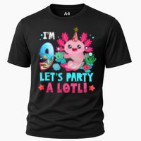 I'm 9 Years Old Let's Party A Lotl Axolotl 9th Birthday   Cooling Performance Crew T-Shirt