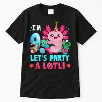 I'm 9 Years Old Let's Party A Lotl Axolotl 9th Birthday   Tall T-Shirt