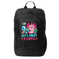I'm 9 Years Old Let's Party A Lotl Axolotl 9th Birthday   City Backpack