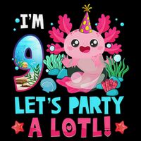 I'm 9 Years Old Let's Party A Lotl Axolotl 9th Birthday   City Backpack