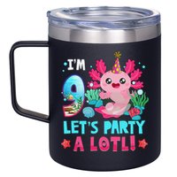 I'm 9 Years Old Let's Party A Lotl Axolotl 9th Birthday   12oz Stainless Steel Coffee Mug