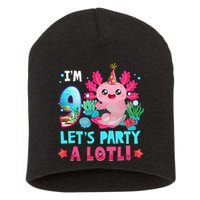 I'm 9 Years Old Let's Party A Lotl Axolotl 9th Birthday   Short Acrylic Beanie