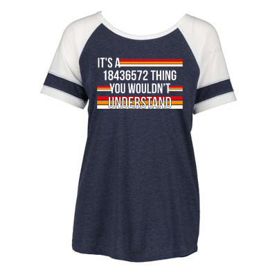 IT'S A 18436572 THING YOU WOULDN'T UNDERSTAND FUNNY V8 Enza Ladies Jersey Colorblock Tee