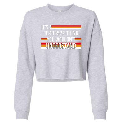 IT'S A 18436572 THING YOU WOULDN'T UNDERSTAND FUNNY V8 Cropped Pullover Crew