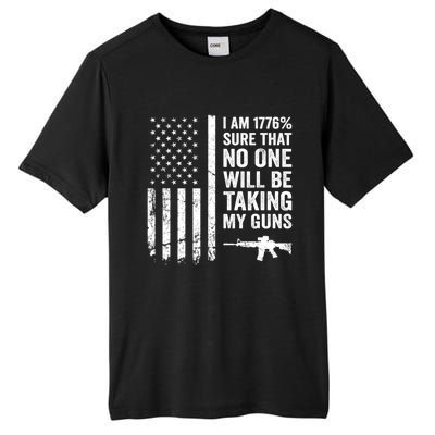 I Am 1776 Sure No One Is Taking My Guns Pro Gun USA Flag Tall Fusion ChromaSoft Performance T-Shirt