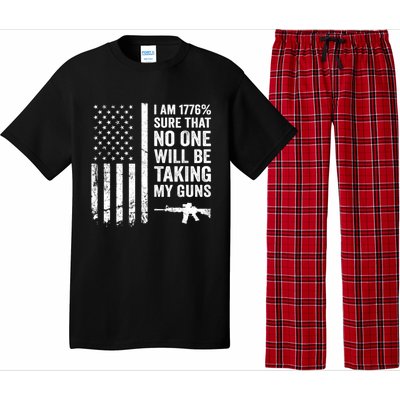 I Am 1776 Sure No One Is Taking My Guns Pro Gun USA Flag Pajama Set