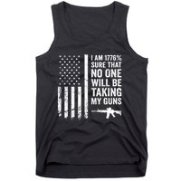 I Am 1776 Sure No One Is Taking My Guns Pro Gun USA Flag Tank Top