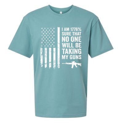 I Am 1776 Sure No One Is Taking My Guns Pro Gun USA Flag Sueded Cloud Jersey T-Shirt