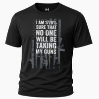 I Am 1776 Sure No One Is Taking My Guns Pro Gun Flag Cooling Performance Crew T-Shirt