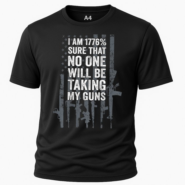 I Am 1776 Sure No One Is Taking My Guns Pro Gun Flag Cooling Performance Crew T-Shirt