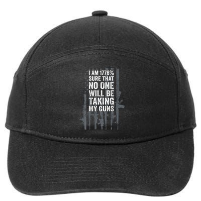I Am 1776 Sure No One Is Taking My Guns Pro Gun Flag 7-Panel Snapback Hat