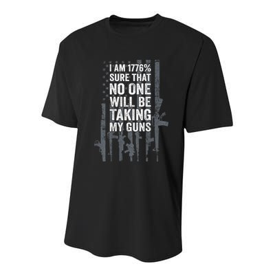 I Am 1776 Sure No One Is Taking My Guns Pro Gun Flag Youth Performance Sprint T-Shirt