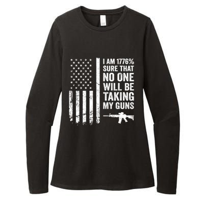 I Am 1776 Sure No One Is Taking My Guns Funny Gift Pro Gun Usa Flag Gift Womens CVC Long Sleeve Shirt