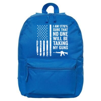 I Am 1776 Sure No One Is Taking My Guns Funny Gift Pro Gun Usa Flag Gift 16 in Basic Backpack