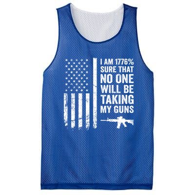 I Am 1776 Sure No One Is Taking My Guns Funny Gift Pro Gun Usa Flag Gift Mesh Reversible Basketball Jersey Tank