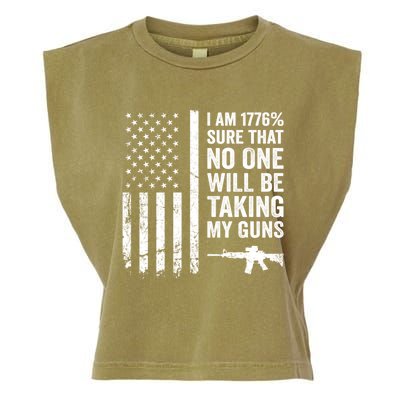 I Am 1776 Sure No One Is Taking My Guns Funny Gift Pro Gun Usa Flag Gift Garment-Dyed Women's Muscle Tee