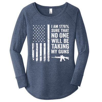 I Am 1776 Sure No One Is Taking My Guns Funny Gift Pro Gun Usa Flag Gift Women's Perfect Tri Tunic Long Sleeve Shirt