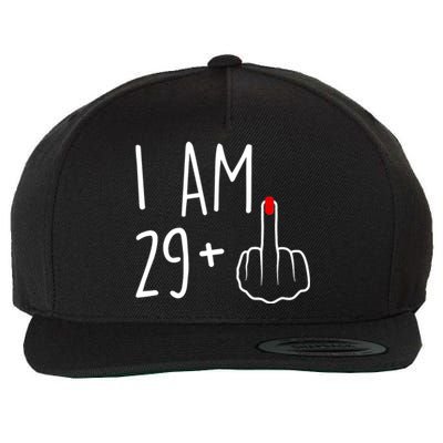 I Am 29 Plus 1 Middle Finger For A 30th Birthday For Wo Wool Snapback Cap