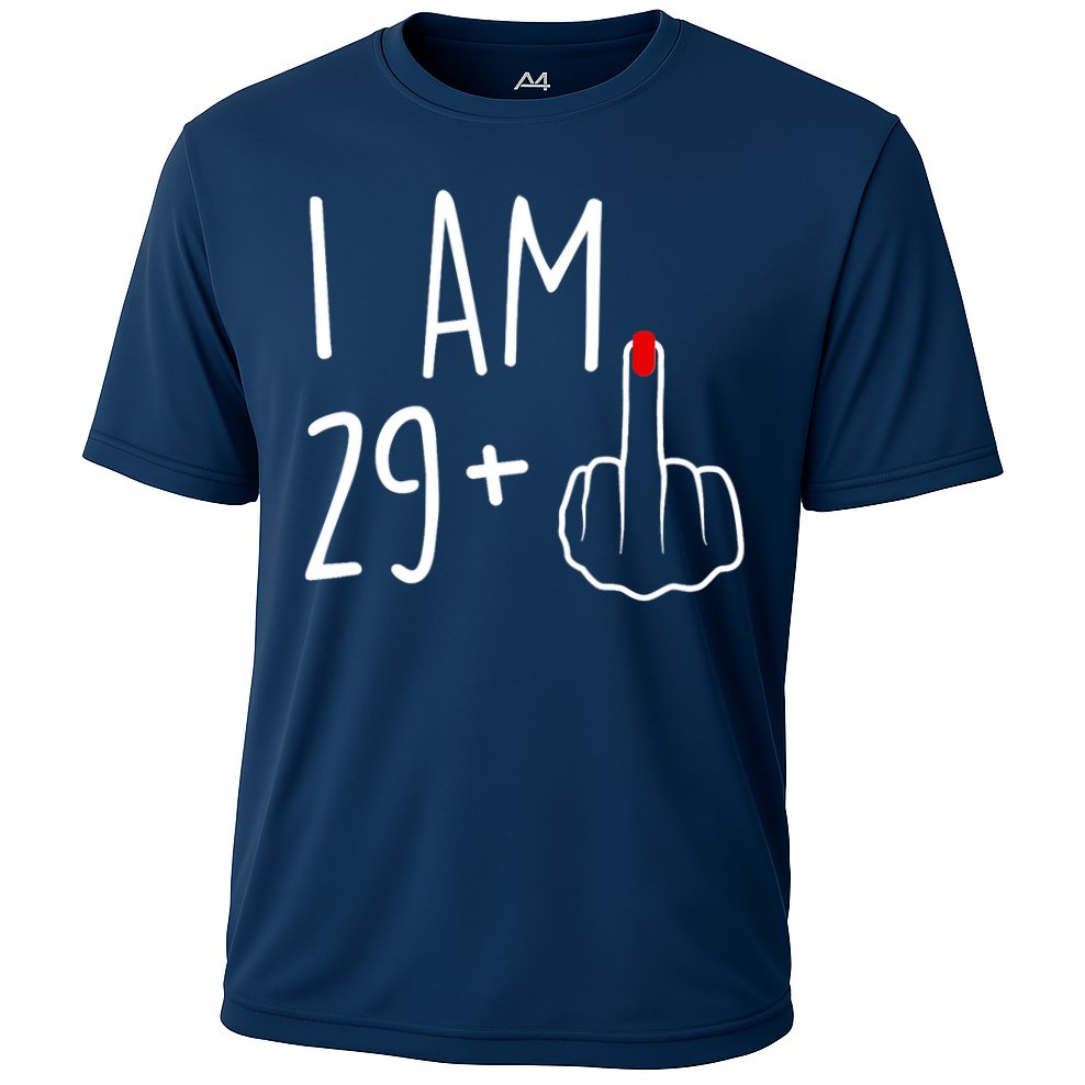 I Am 29 Plus 1 Middle Finger For A 30th Birthday For Wo Cooling Performance Crew T-Shirt