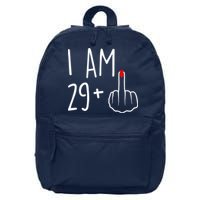 I Am 29 Plus 1 Middle Finger For A 30th Birthday For Wo 16 in Basic Backpack
