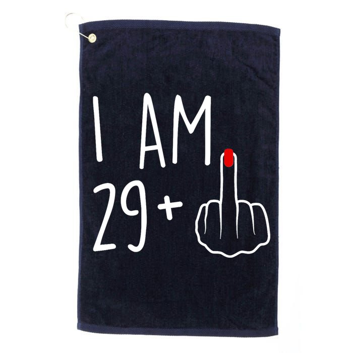 I Am 29 Plus 1 Middle Finger For A 30th Birthday For Wo Golf Towel