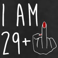 I Am 29 Plus Middle Finger Funny 30th Birthday 7 Panel Mesh Trucker Snapback Hat