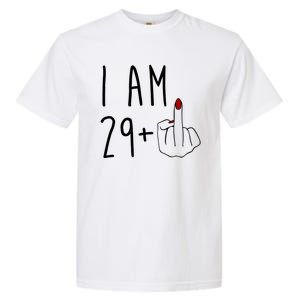 I Am 29 Plus Middle Finger Funny 30th Birthday Garment-Dyed Heavyweight T-Shirt