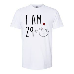 I Am 29 Plus Middle Finger Funny 30th Birthday Softstyle CVC T-Shirt