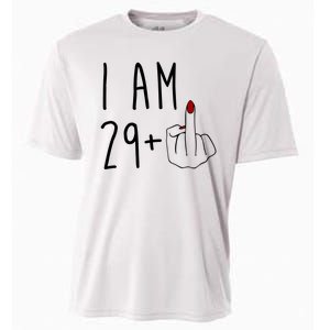 I Am 29 Plus Middle Finger Funny 30th Birthday Cooling Performance Crew T-Shirt