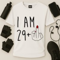 I Am 29 Plus Middle Finger Funny 30th Birthday Cooling Performance Crew T-Shirt