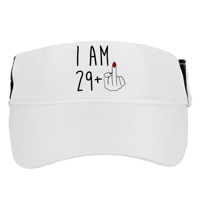 I Am 29 Plus Middle Finger Funny 30th Birthday Adult Drive Performance Visor